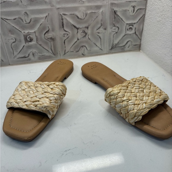 A New Day Tan Woven Slide Sandals - Picture 3 of 5